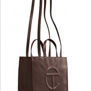 Telfar chocolate unisex shopping bags, New with Tag